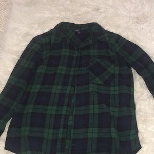 dark green and black flannel